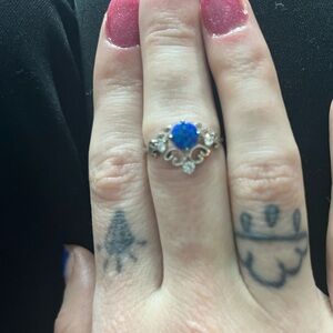 Elegant Blue Opal Ring
